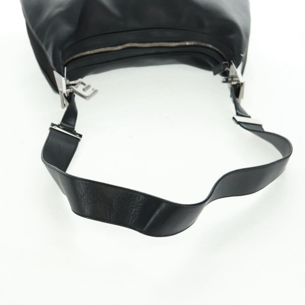 Authentic GUCCI Shoulder Bag Leather Black Silver 001 3341 3444 - Picture 14 of 16